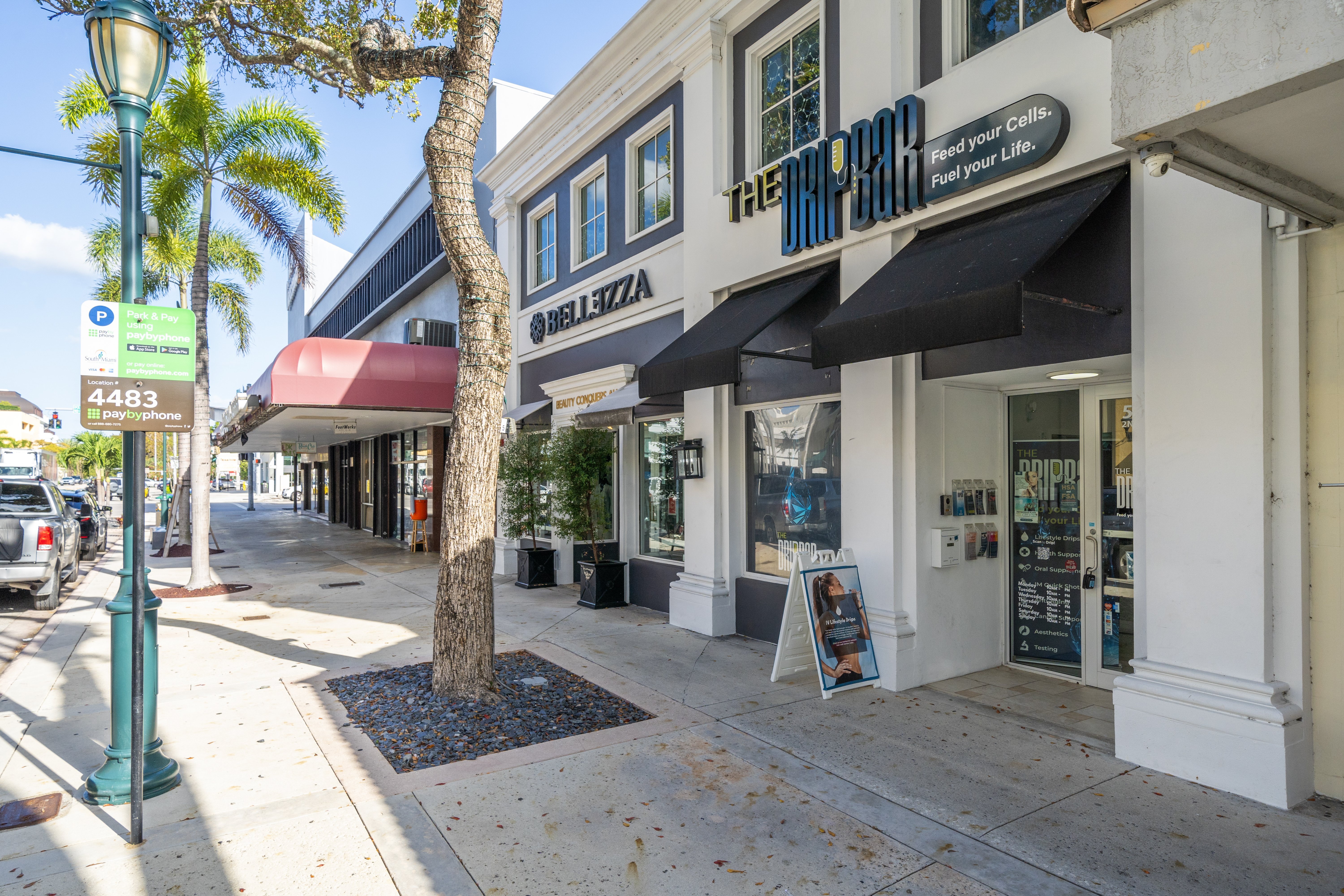 Angled Front Entrance View of The Drip Bar